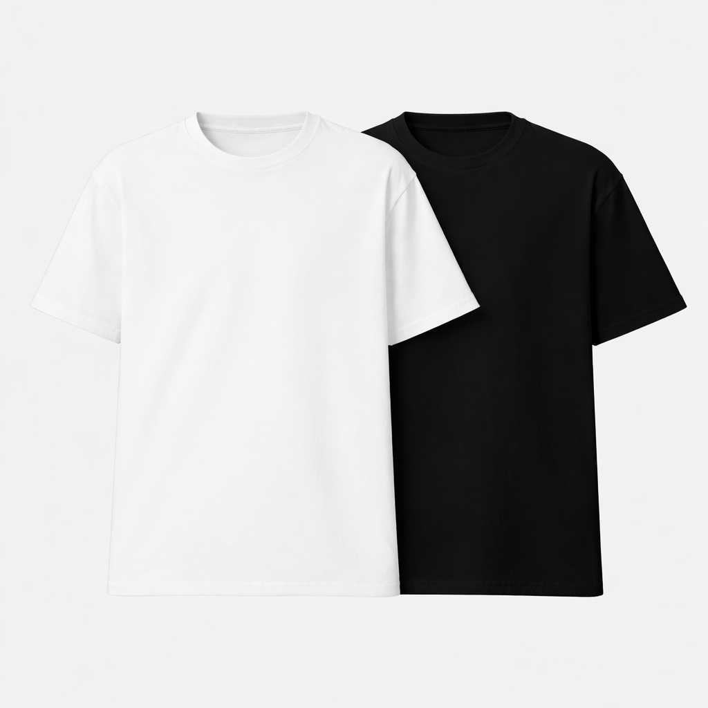t-shirt i sort og hvid design dit tryk online